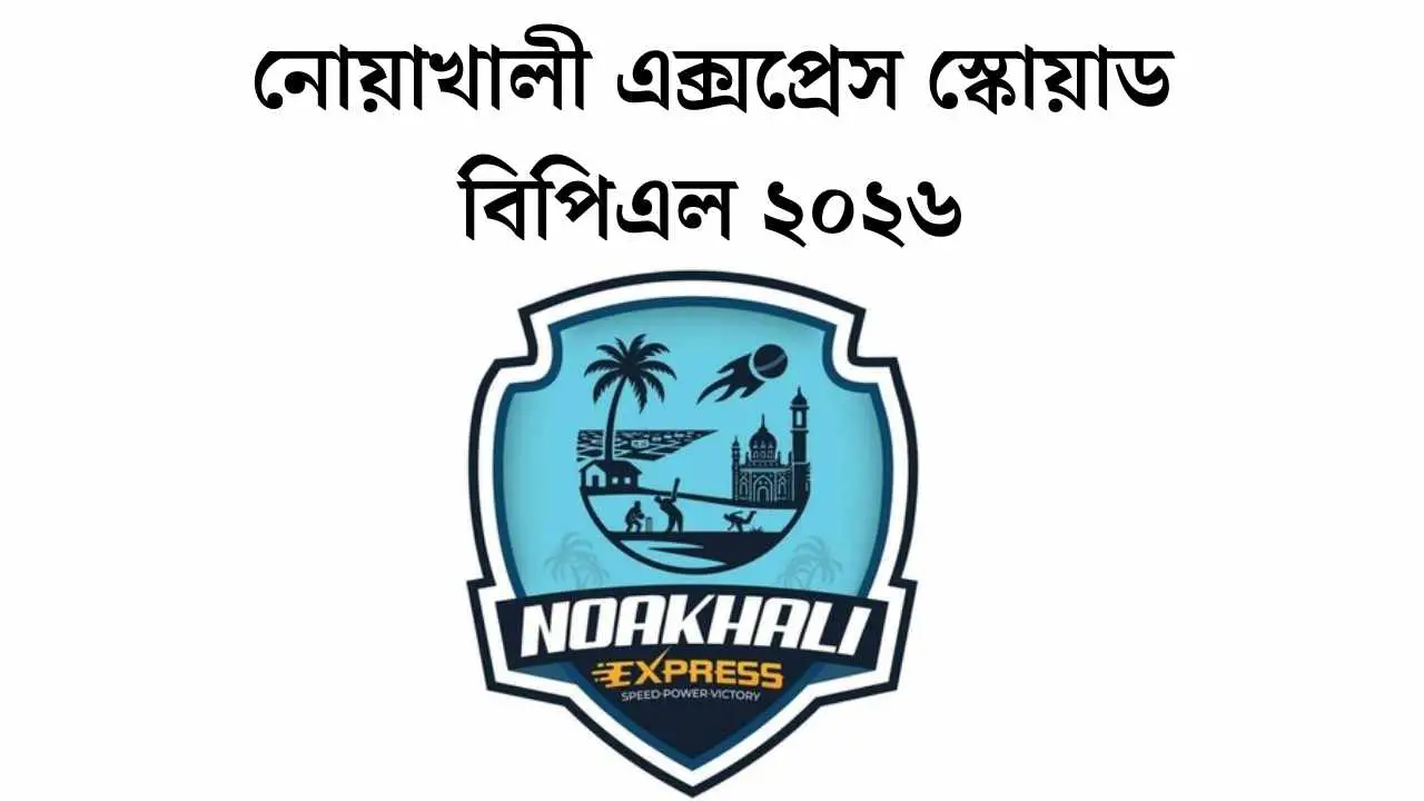 নোয়াখালী এক্সপ্রেস স্কোয়াড বিপিএল ২০২৬
