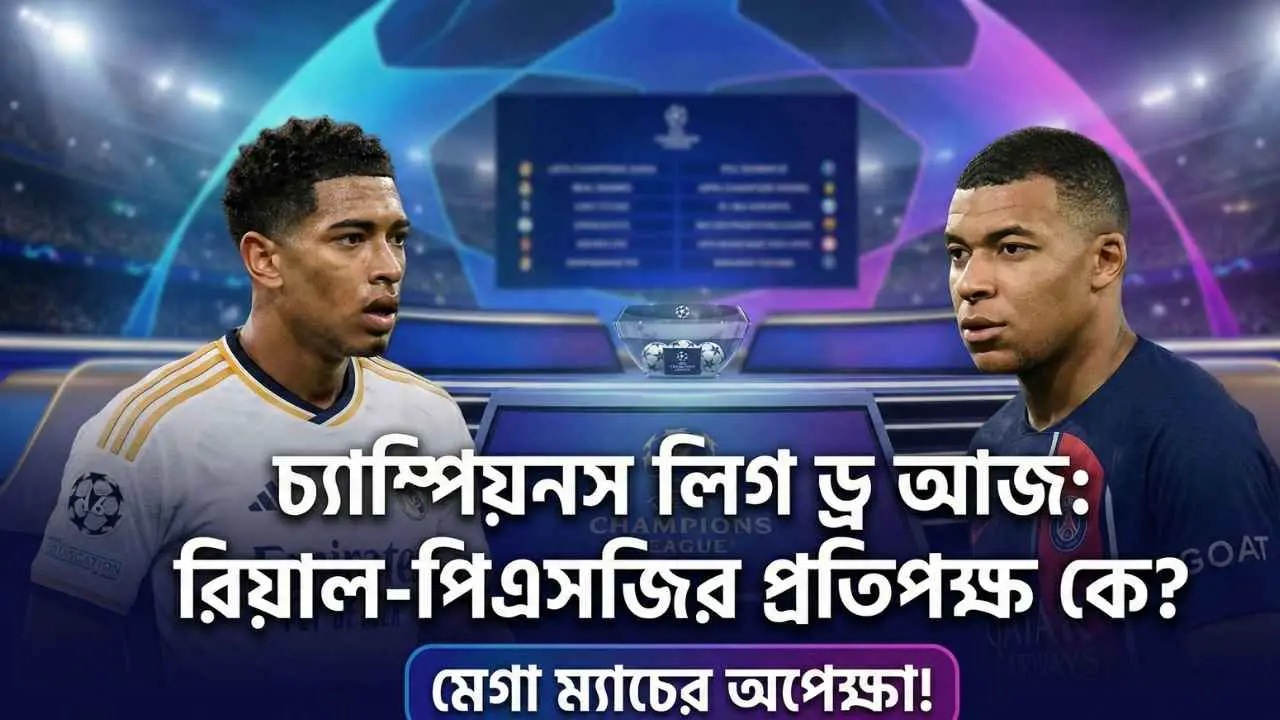 চ্যাম্পিয়নস লিগ ড্র আজ রিয়াল-পিএসজির প্রতিপক্ষ কে