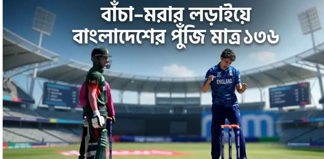 বাঁচা-মরার লড়াইয়ে বাংলাদেশের পুঁজি মাত্র ১৩৬