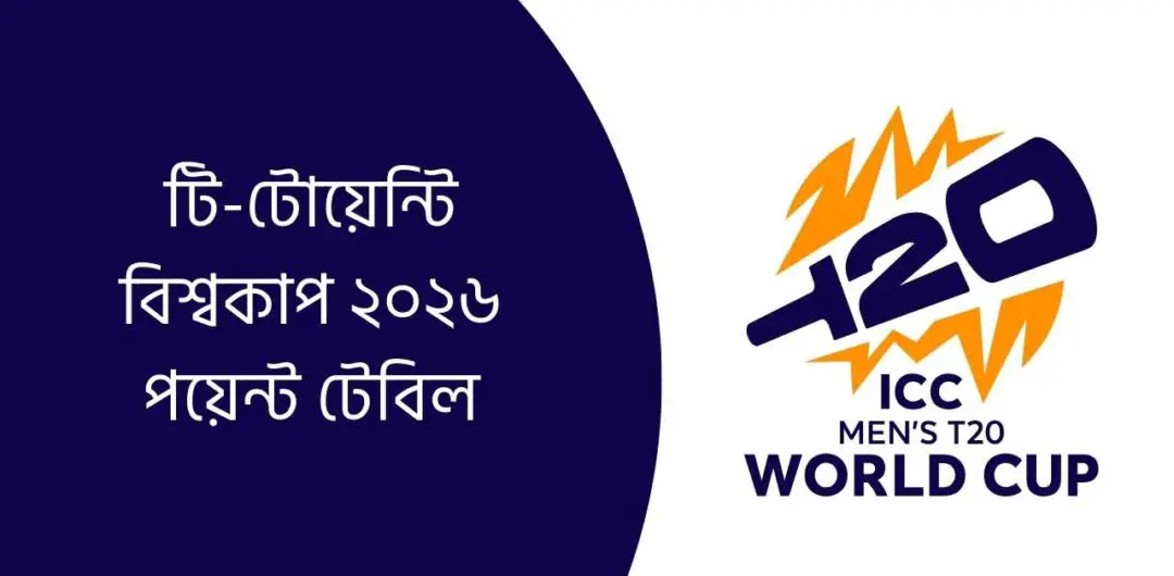 টি-টোয়েন্টি বিশ্বকাপ ২০২৬ পয়েন্ট টেবিল
