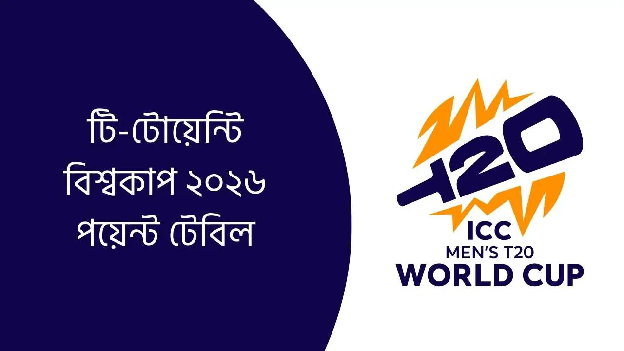 টি-টোয়েন্টি বিশ্বকাপ ২০২৬ পয়েন্ট টেবিল