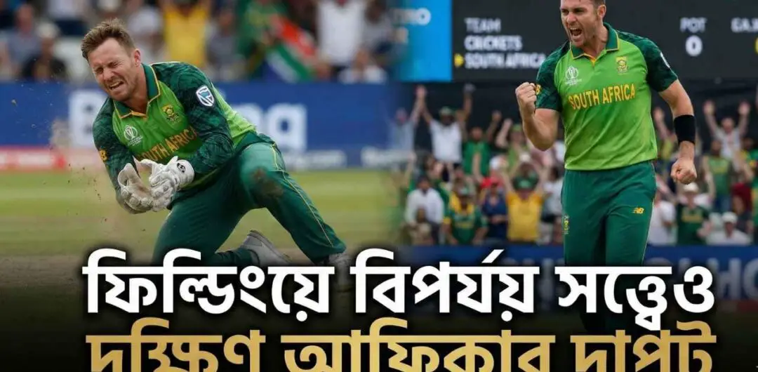 ফিল্ডিংয়ে বিপর্যয় সত্ত্বেও দক্ষিণ আফ্রিকার দাপট