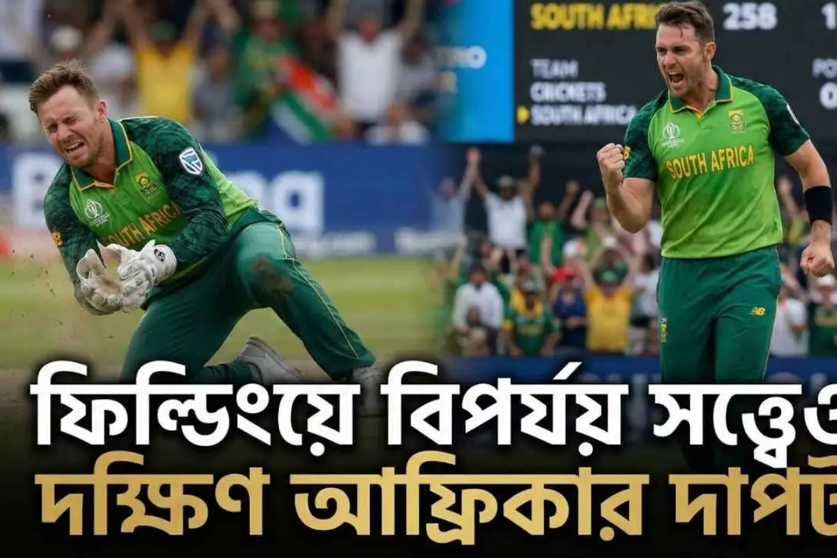 ফিল্ডিংয়ে বিপর্যয় সত্ত্বেও দক্ষিণ আফ্রিকার দাপট