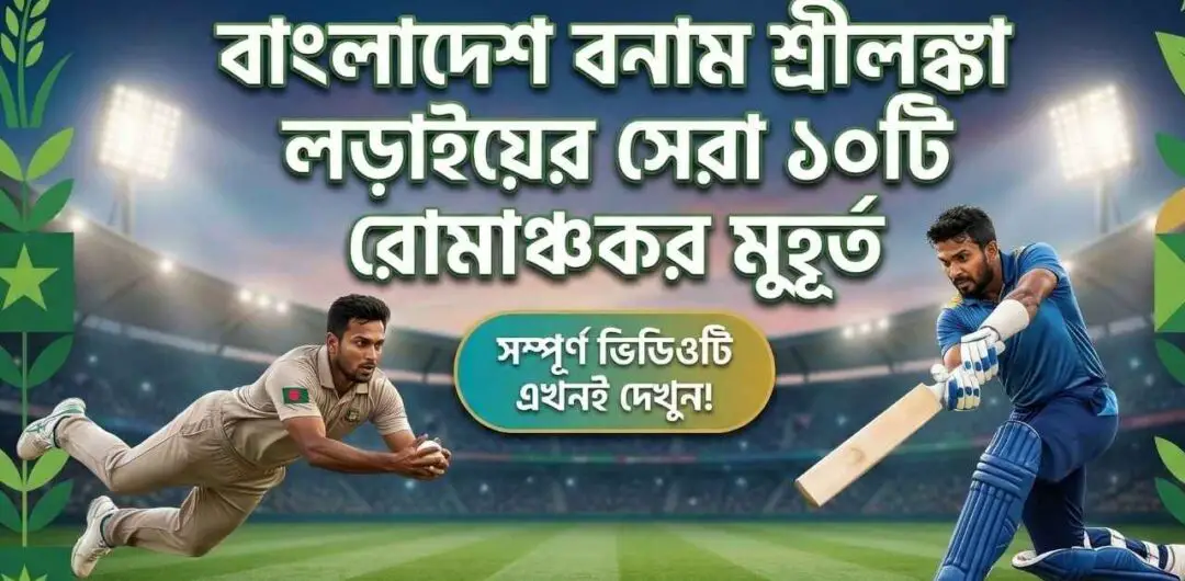 বাংলাদেশ বনাম শ্রীলঙ্কা লড়াইয়ের সেরা ১০টি রোমাঞ্চকর মুহূর্ত
