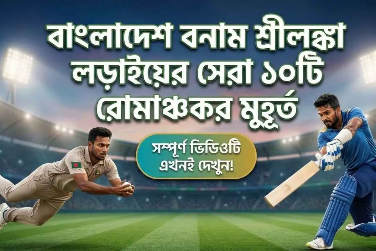 বাংলাদেশ বনাম শ্রীলঙ্কা লড়াইয়ের সেরা ১০টি রোমাঞ্চকর মুহূর্ত এবং পরিসংখ্যান
