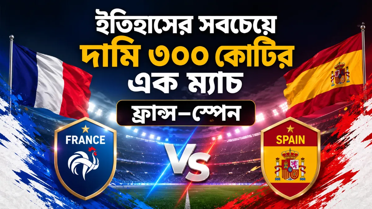 ইতিহাসের সবচেয়ে দামি ৩০০ কোটির এক ম্যাচ | ফ্রান্স–স্পেন